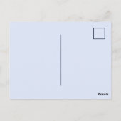 カスタムメッセージネイビーブルー淡い色のとスカイブルー ポストカード (裏面)