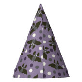 カスタムメッセージパープル、木炭グレー漫画こうもり パーティーハット (裏面)