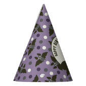 カスタムメッセージパープル、木炭グレー漫画こうもり パーティーハット (左)