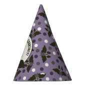 カスタムメッセージパープル、木炭グレー漫画こうもり パーティーハット (右)