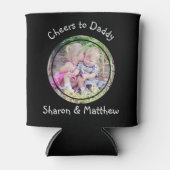 カスタムメッセージブラック缶スリーブラップと写真 缶クーラー (正面)