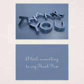 カスタムメッセージブルーサンキューカード (正面&裏面)