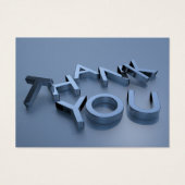 カスタムメッセージブルーサンキューカード (正面)