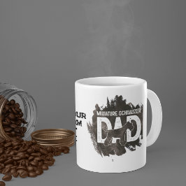 カスタムメッセージミニチュアシュナウツァーペットドッグパパ コーヒーマグカップ
