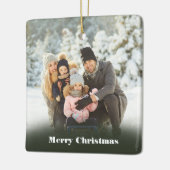 カスタムメッセージ写真クリスマス セラミックオーナメント (左)