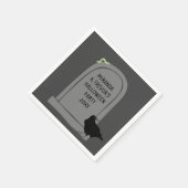 カスタムメッセージ廃棄ヘッドストーンハローウィンパーティ スタンダードカクテルナプキン (角)