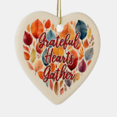 カスタムメッセージ感謝祭ホスティングギフトオーナメント セラミックオーナメント (右)