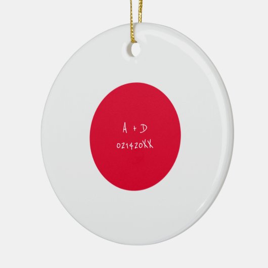 カスタムメッセージ日本国旗 セラミックオーナメント (左)