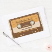 カスタムメッセージ用カセットテープシール 長方形シール (封筒)