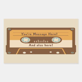 カスタムメッセージ用カセットテープシール 長方形シール