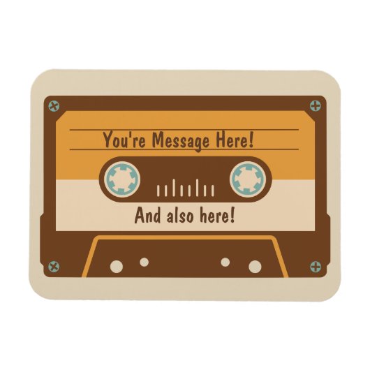 カスタムメッセージ用カセットテープ冷凍機磁石 マグネット (横)