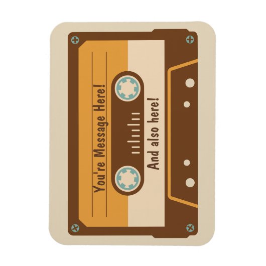 カスタムメッセージ用カセットテープ冷凍機磁石 マグネット (縦)