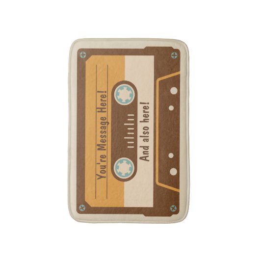 カスタムメッセージ用カセットテープ風呂敷 バスマット (正面縦)