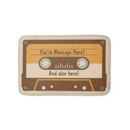 カスタムメッセージ用カセットテープ風呂敷 バスマット