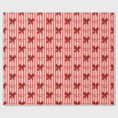 カスタムメッセージ赤コケット弓おめでとう ラッピングペーパー (フラット)