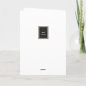 カスタムメッセージ黒感じ文字板マーキー記号 カード (裏面)