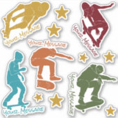 カスタムメッセージ5 Skateboarders Skaters Stickers シール (正面)