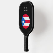 カスタムメッセージPuerto Rico国旗 ピックルボールラケット (左)