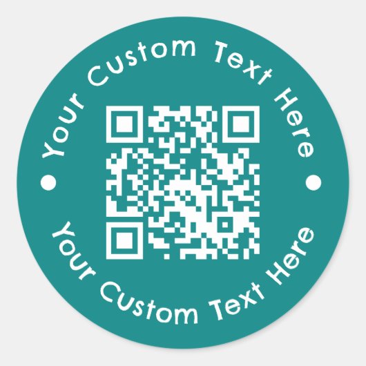 カスタムメッセージQRコード小規模企業パッケージ ラウンドシール (正面)