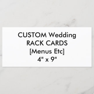 カスタムメニューとプログラムカード4" x 9"横 メニュー