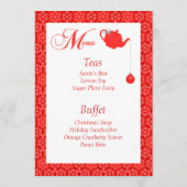 カスタムメニュー赤レースクリスマスティーパーティー メニュー (裏面)