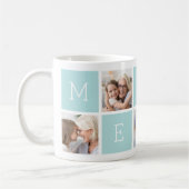 カスタムメマ祖母5フォトコラージュ コーヒーマグカップ (左)