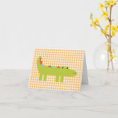 カスタムメモカード |アリゲーター カード (黄色い花)