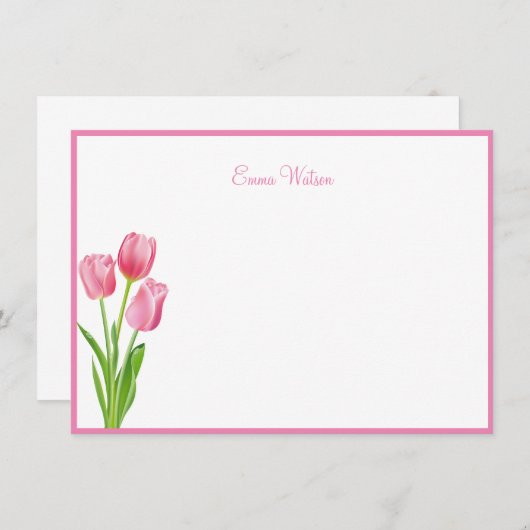 カスタムメモカード – チューリップ ノートカード (正面/裏面)