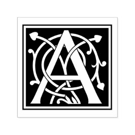 カスタムメモノグラムのンサーイニシャル セルフインキングスタンプ