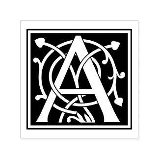 カスタムメモノグラムのンサーイニシャル セルフインキングスタンプ