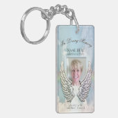 カスタムメモリアルエンジェルウィングアドフォト キーホルダー (正面左)