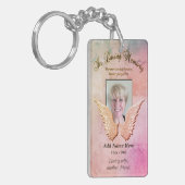 カスタムメモリアルエンジェルウィングスバラカラー追加フォト キーホルダー (正面左)