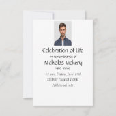 カスタムメモリアルサービスアライグマ招待状 招待状 (裏面)