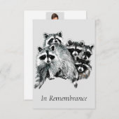 カスタムメモリアルサービスアライグマ招待状 招待状 (正面/裏面)