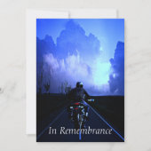 カスタムメモリアルサービスバイクバイクもしくは自転車に乗る人チョッパー 招待状 (正面)