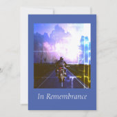 カスタムメモリアルサービスバイクバイクもしくは自転車に乗る人チョッパー 招待状 (正面)