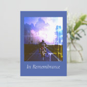 カスタムメモリアルサービスバイクバイクもしくは自転車に乗る人チョッパー 招待状 (スタンド正面)