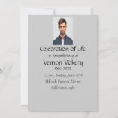 カスタムメモリアルサービスバイクバイクもしくは自転車に乗る人チョッパー 招待状 (裏面)