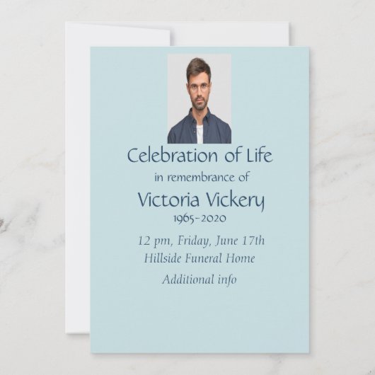 カスタムメモリアルサービスバイクバイクもしくは自転車に乗る人チョッパー 招待状 (裏面)