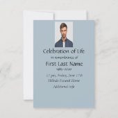 カスタムメモリアルサービスビューティフルマウンテンレイクイン 招待状 (裏面)