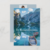 カスタムメモリアルサービスビューティフルマウンテンレイクイン 招待状 (正面/裏面)