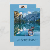 カスタムメモリアルサービスビューティフルマウンテンレイク 招待状 (正面/裏面)