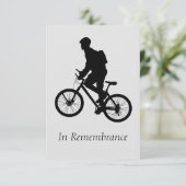 カスタムメモリアルサービスマウンテンサイクリングバイクもしくは自転車に乗る人 招待状 (スタンド正面)