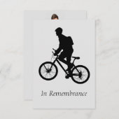 カスタムメモリアルサービスマウンテンサイクリングバイクもしくは自転車に乗る人 招待状 (正面/裏面)