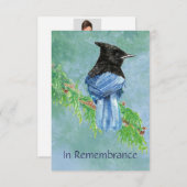 カスタムメモリアルサービス招待状ステラジェイバード 招待状 (正面/裏面)