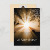 カスタムメモリアルサービス美しいサンシャインインインサイト 招待状 (正面/裏面)