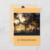 カスタムメモリアルサービス美しいサンシャインホース 招待状 (正面/裏面)