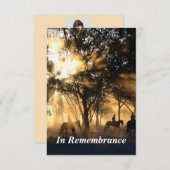 カスタムメモリアルサービス美しいサンシャインホース 招待状 (正面/裏面)