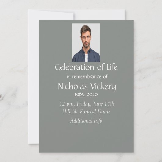 カスタムメモリアルサービス音楽ノート 招待状 (裏面)