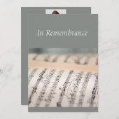 カスタムメモリアルサービス音楽ノート 招待状 (正面/裏面)